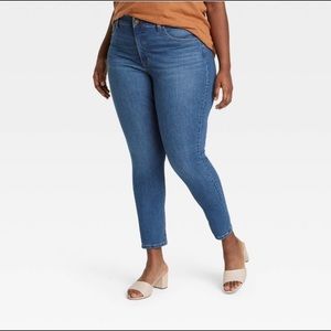 Medium Wash High Rise Skinny Jeans
